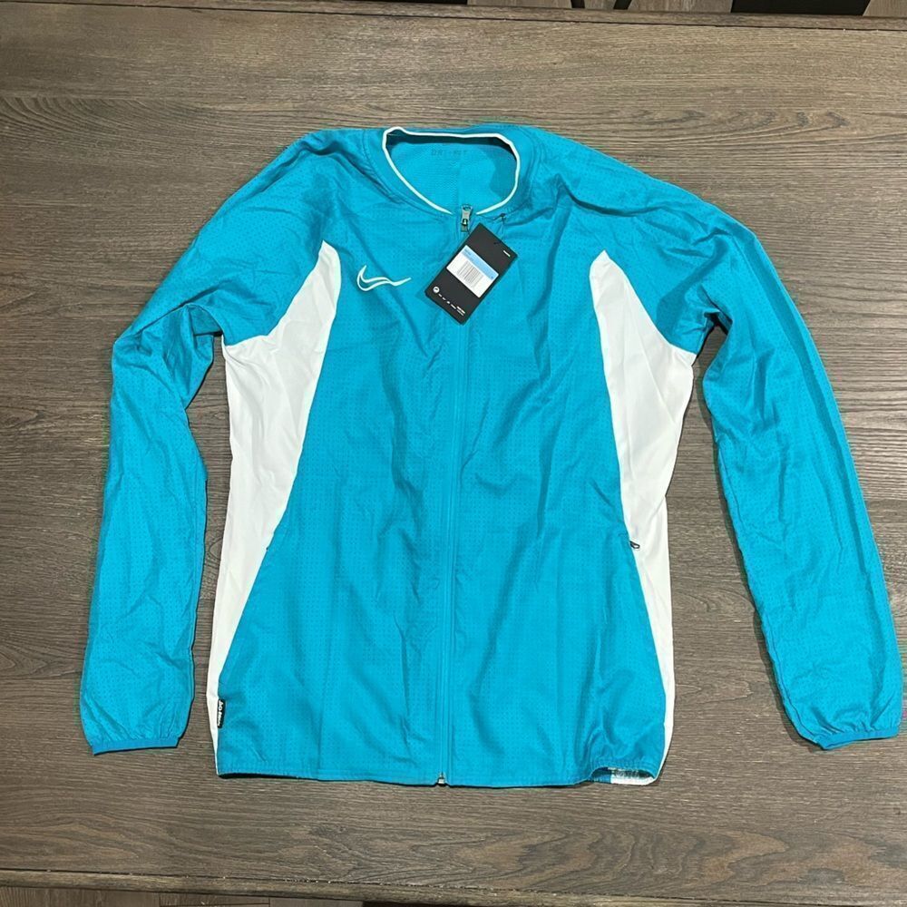 NWT Nike Mens Teal Full Zip Dri-FIT Jacket - Size M